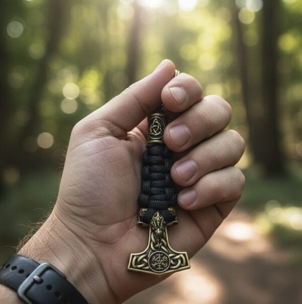 img_0379 THOR’S HAMMER MJÖLNIR PARACORD KEYCHAIN