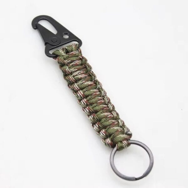 screenshot-22 Handmade Tactical Paracord Keychain with Metal Clip (EDC)