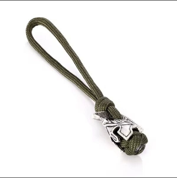 Tactical Paracord Keychain with Warrior Helmet