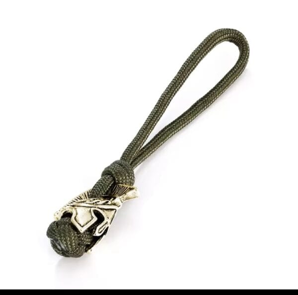 Tactical Paracord Keychain with Warrior Helmet
