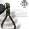 Paracord Keychain with Warrior Skull Bead