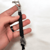 Anubis brass paracord keychain
