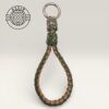 Paracord Keychain with Warrior Skull Bead