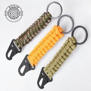 Handmade Tactical Paracord Keychain with Metal Clip (EDC)