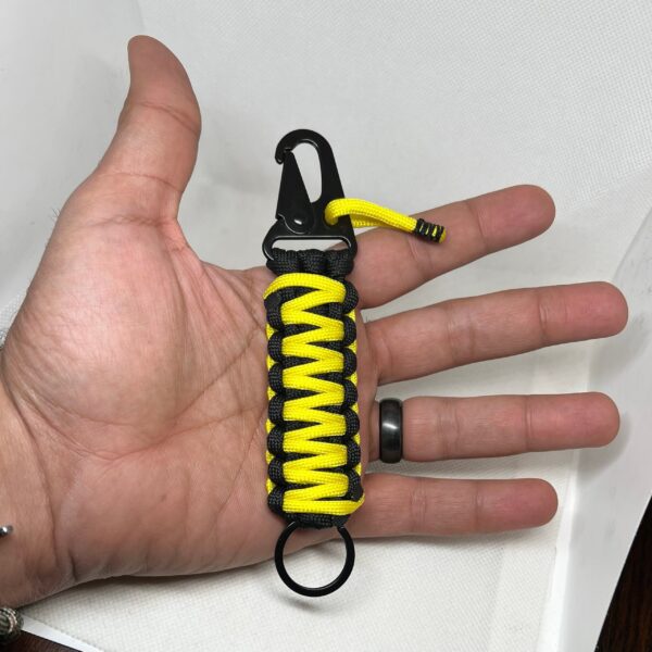 Handmade Tactical Paracord Keychain – Heavy Duty HK Clip & Cobra Weave