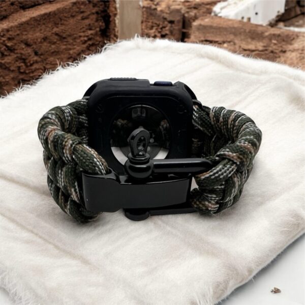 AssinCraft Handmade Tactical Paracord Band for Apple Watch (42–45mm)
