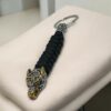 Handmade Paracord Keychain – Wolf Head Design , Stainless Steel, Steel Keychain