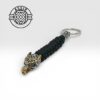 Handmade Paracord Keychain – Wolf Head Design , Stainless Steel, Steel Keychain