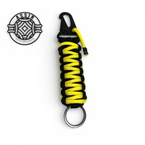 Handmade Tactical Paracord Keychain – Heavy Duty HK Clip & Cobra Weave