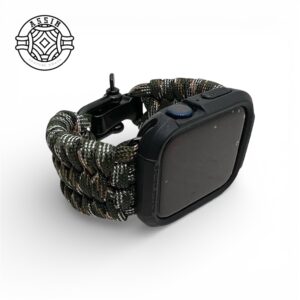 AssinCraft Handmade Tactical Paracord Band for Apple Watch (42–45mm)