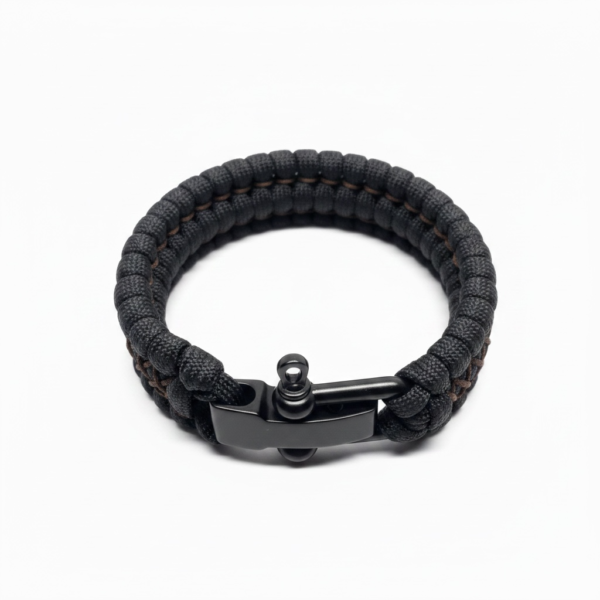 سوار Paracord يدويا بني صغير