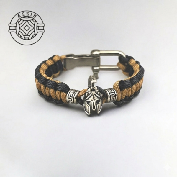 Spartan Warrior Paracord Bracelet - Adjustable Shackle