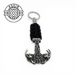 Viking Thor Hammer Keychain – Double Power Edition