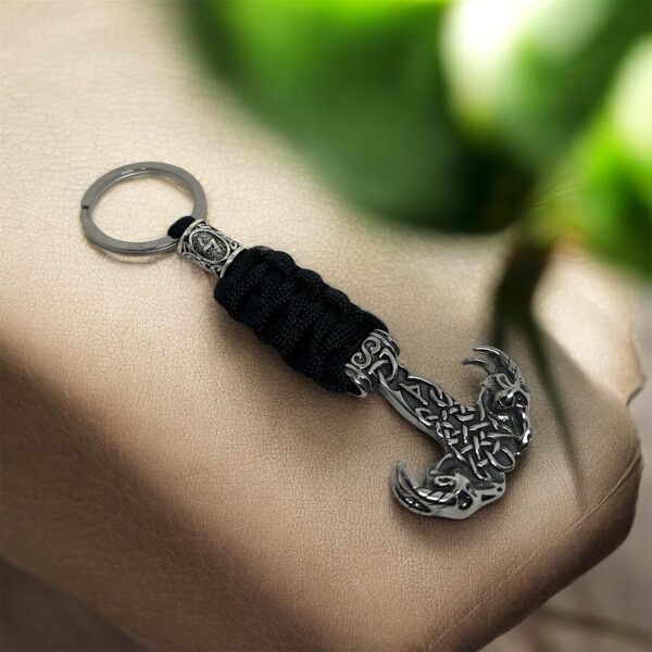 Viking Thor Hammer Keychain – Double Power Edition