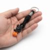 Handcrafted Dragon Head Paracord Keychain — Black "