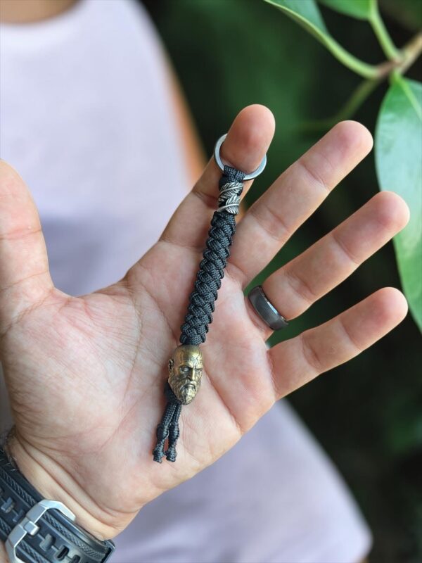Handcrafted Kratos Paracord Keychain
