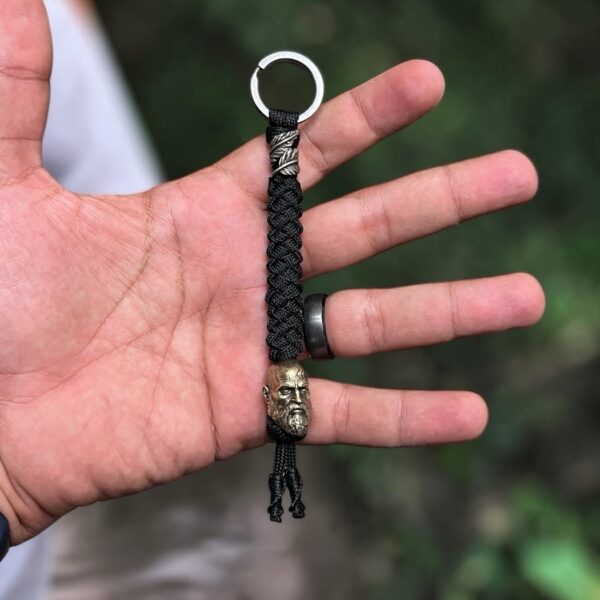Handcrafted Kratos Paracord Keychain