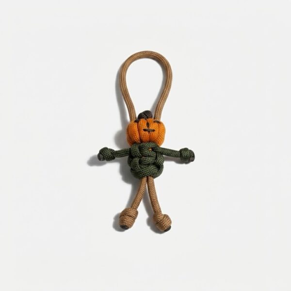 Pumpkin Head Paracord Mini Figure