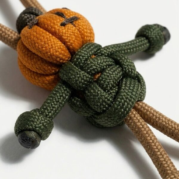 Pumpkin Head Paracord Mini Figure