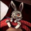 Rabbit Charm Red Paracord Bracelet