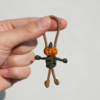 Pumpkin Head Paracord Mini Figure