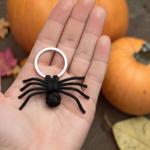 photoroom_20261022_134518 Black Paracord Spider Keychain